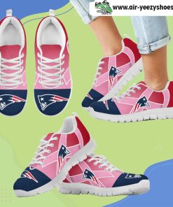 New England Patriots Cancer Pink Ribbon Breathable Running Sneaker