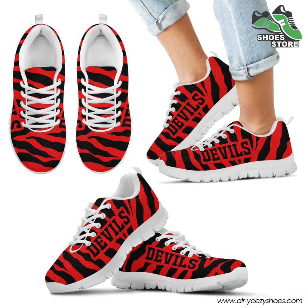 New Jersey Devils Breathable Running Shoes Tiger Skin Stripes Pattern Printed