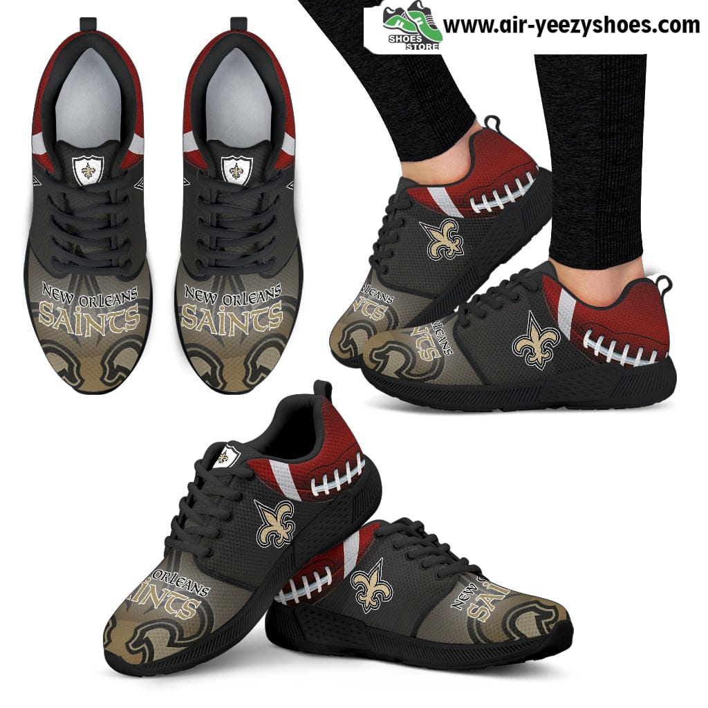 New Orleans Saints Breathable Running Shoes For Football Fan