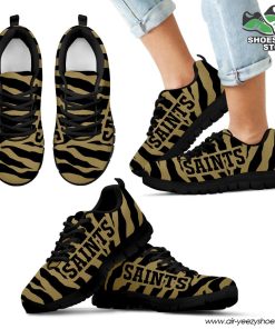 New Orleans Saints Breathable Running Shoes Tiger Skin Stripes Pattern Printed
