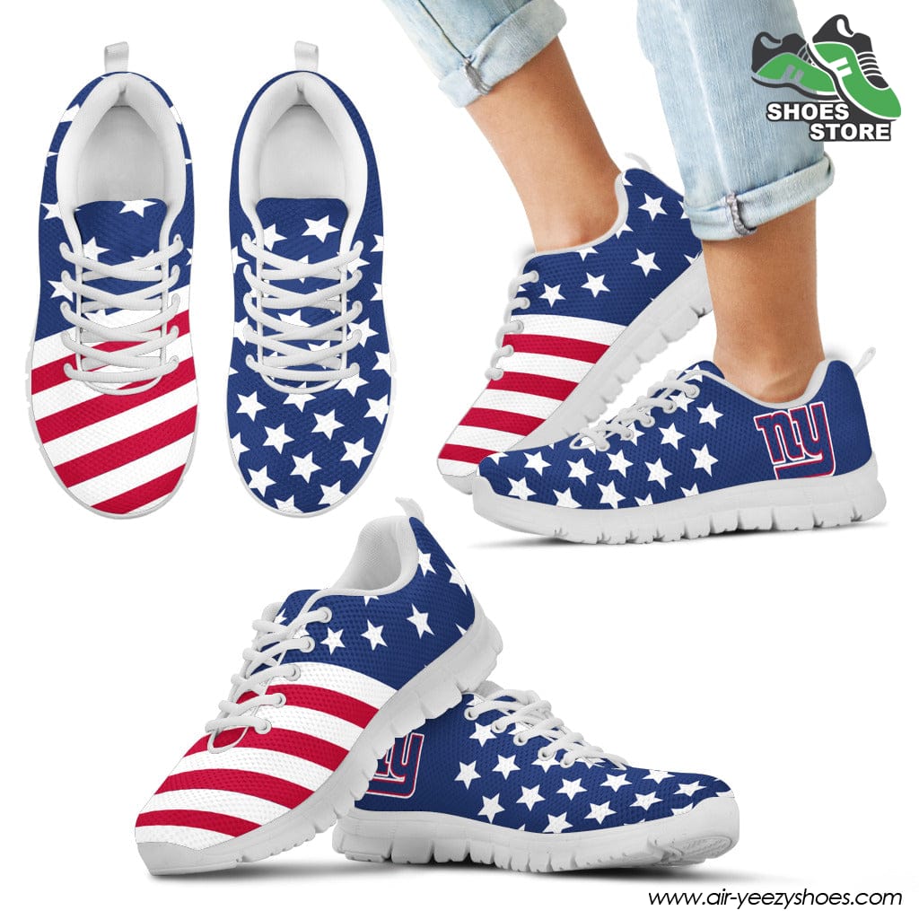 New York Giants America Flag Full Stars Stripes Pattern Sneaker