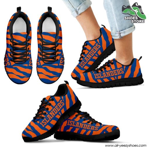 New York Islanders Breathable Running Shoes Tiger Skin Stripes Pattern Printed