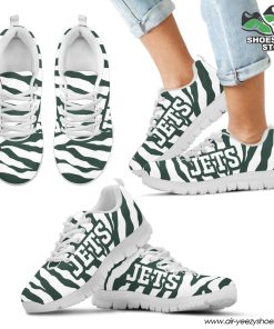 New York Jets Breathable Running Shoes Tiger Skin Stripes Pattern Printed