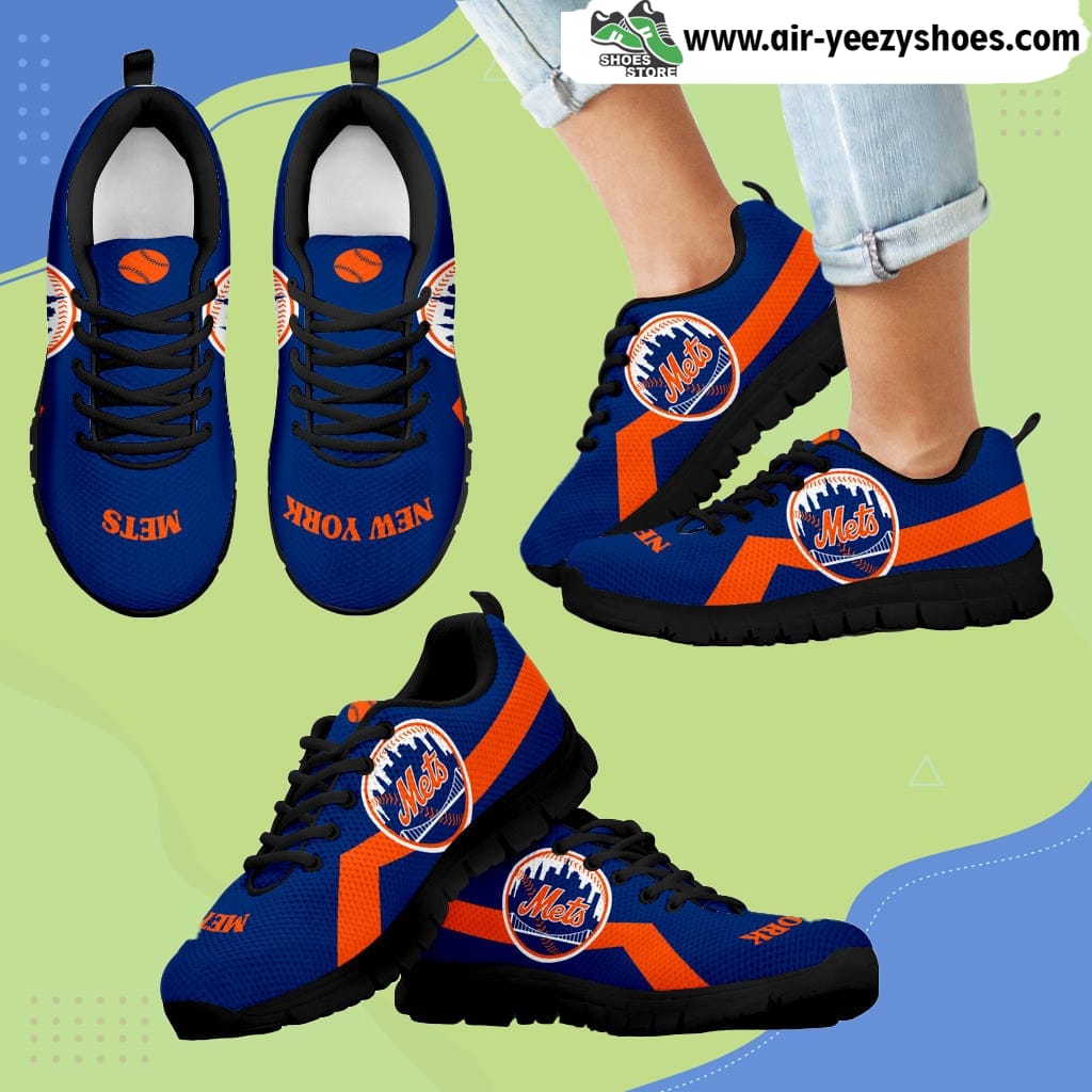 New York Mets Line Logo Breathable Running Sneaker