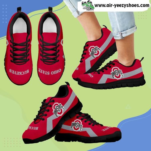 Ohio State Buckeyes Line Logo Breathable Running Sneaker