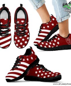 Oklahoma Sooners America Flag Pattern Casual Breathable Running Shoes