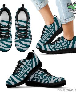 Philadelphia Eagles Breathable Running Shoes Tiger Skin Stripes Pattern Printed