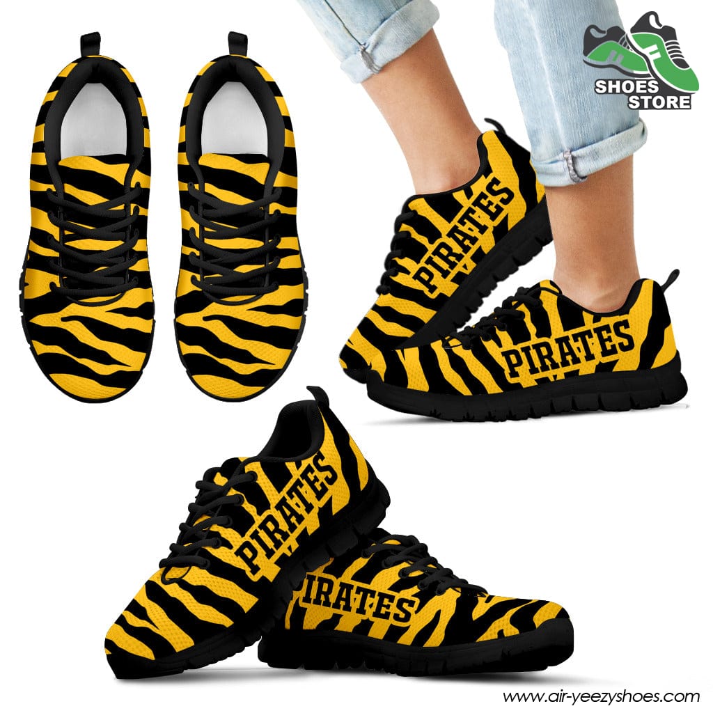 Pittsburgh Pirates Breathable Running Shoes Tiger Skin Stripes Pattern Printed