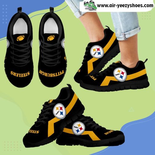 Pittsburgh Steelers Line Logo Breathable Running Sneaker