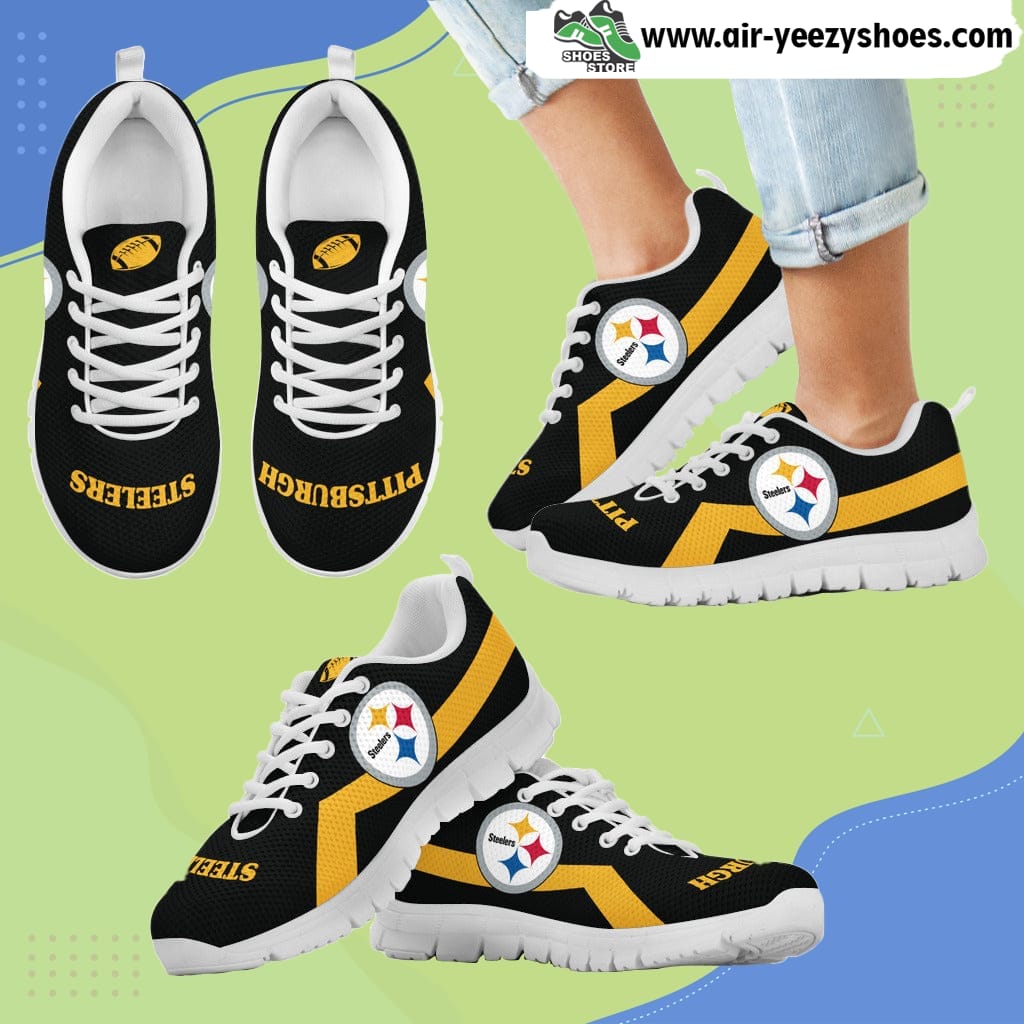 Pittsburgh Steelers Line Logo Breathable Running Sneaker