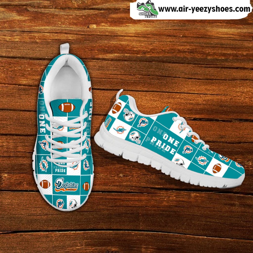 Pride Flag Miami Dolphins Breathable Running Sneaker