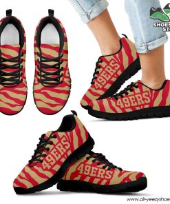 San Francisco 49ers Breathable Running Shoes Tiger Skin Stripes Pattern Printed