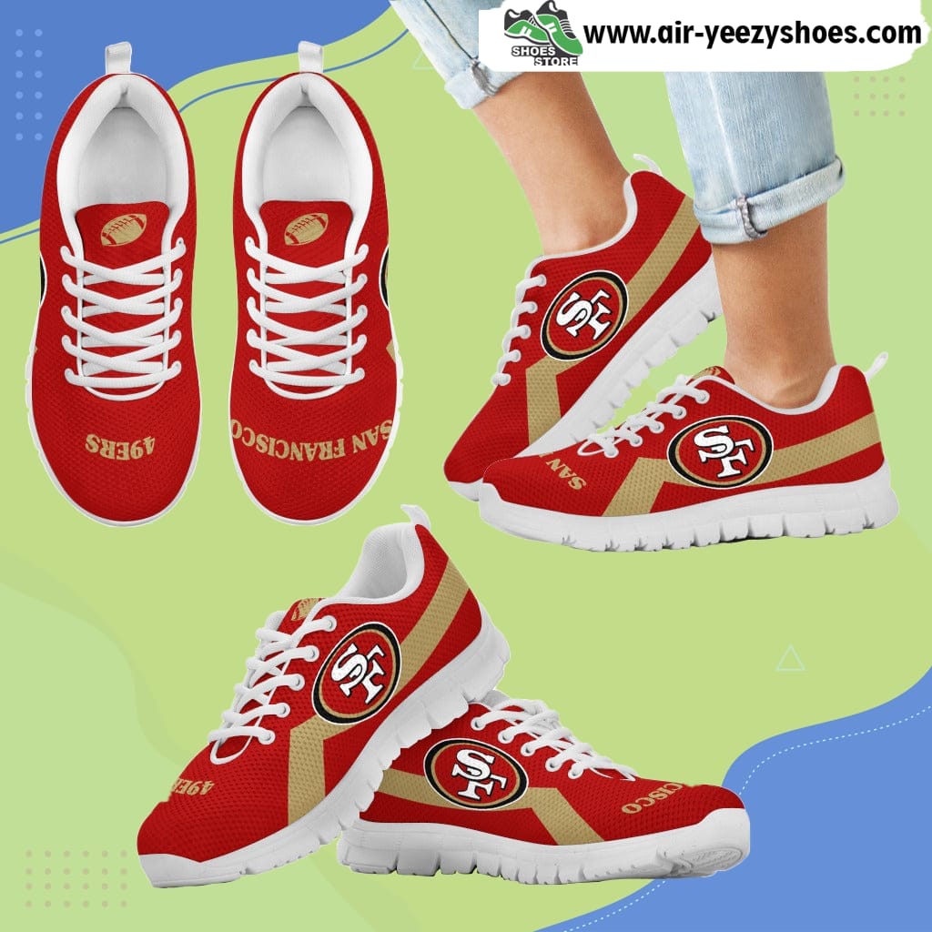 San Francisco 49ers Line Logo Breathable Running Sneaker