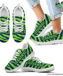 Seattle Seahawks Breathable Running Shoes Tiger Skin Stripes Pattern Printed