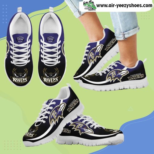 Shop Mystery Straight Line Up Baltimore Ravens Breathable Running Sneaker