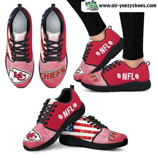Simple Fashion Kansas City Chiefs Shoes Athletic Breathable Running Sneaker