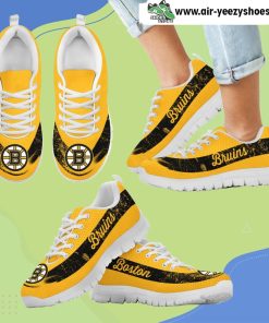 Single Line Logo Boston Bruins Breathable Running Sneaker