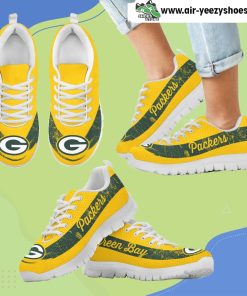 Single Line Logo Green Bay Packers Breathable Running Sneaker