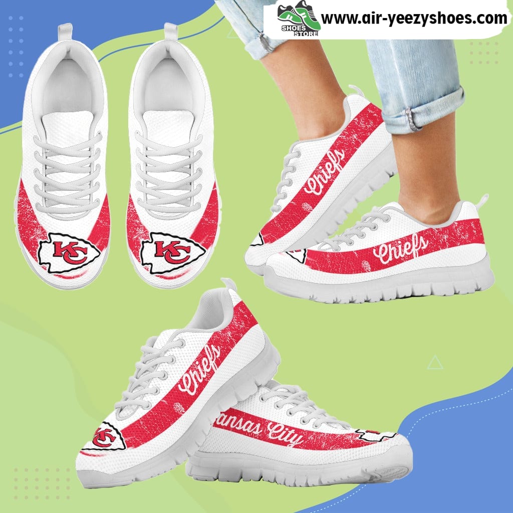 Single Line Logo Kansas City Chiefs Breathable Running Sneaker