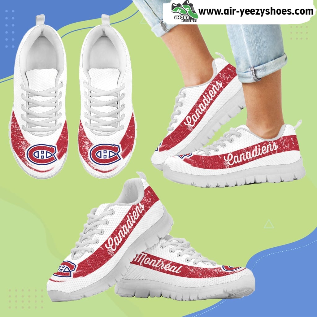 Single Line Logo Montreal Canadiens Breathable Running Sneaker