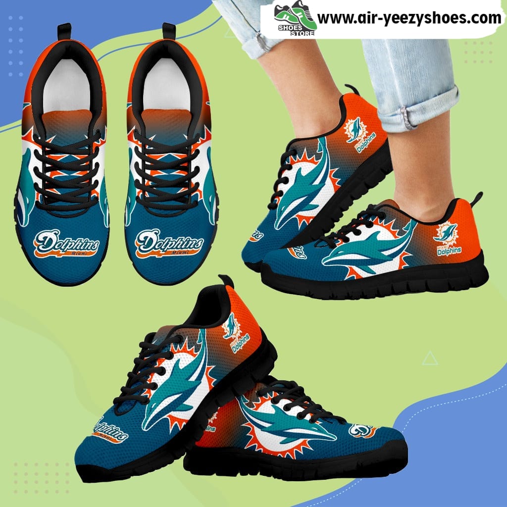 Special Unofficial Miami Dolphins Breathable Running Sneaker