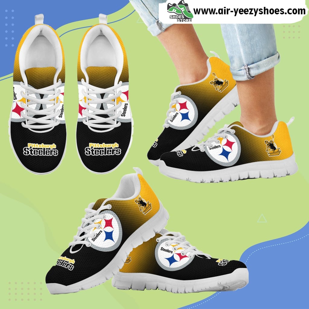 Special Unofficial Pittsburgh Steelers Breathable Running Sneaker