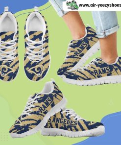 Stripes Pattern Print Los Angeles Rams Breathable Running Sneaker