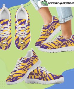 Stripes Pattern Print Minnesota Vikings Breathable Running Shoes