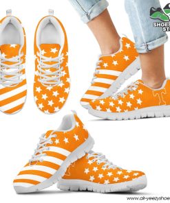Tennessee Volunteers America Flag Pattern Casual Breathable Running Shoes