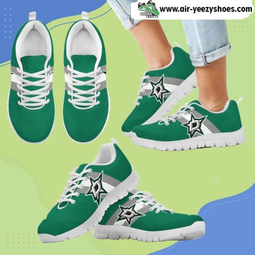 Three Colors Vertical Dallas Stars Breathable Running Sneaker