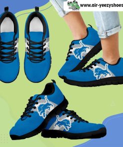 Three Colors Vertical Detroit Lions Breathable Running Sneaker
