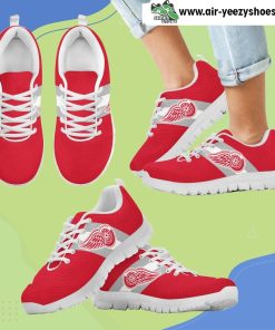 Three Colors Vertical Detroit Red Wings Breathable Running Sneaker