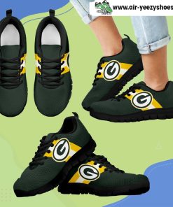 Three Colors Vertical Green Bay Packers Breathable Running Sneaker