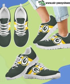 Three Colors Vertical Green Bay Packers Breathable Running Sneaker