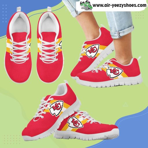 Three Colors Vertical Kansas City Chiefs Breathable Running Sneaker