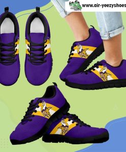 Three Colors Vertical Minnesota Vikings Breathable Running Sneaker