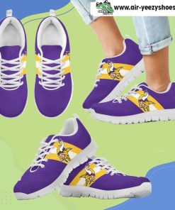 Three Colors Vertical Minnesota Vikings Breathable Running Sneaker