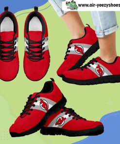 Three Colors Vertical New Jersey Devils Breathable Running Sneaker