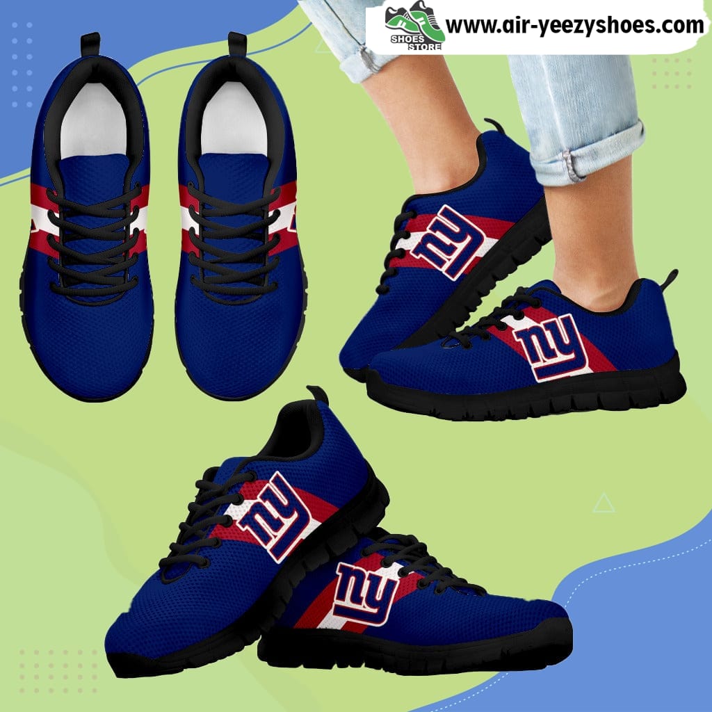 Three Colors Vertical New York Giants Breathable Running Sneaker