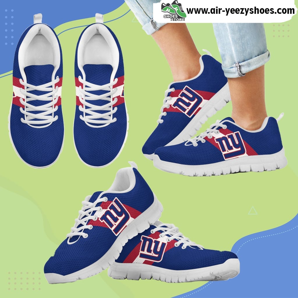 Three Colors Vertical New York Giants Breathable Running Sneaker
