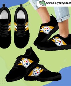 Three Colors Vertical Pittsburgh Steelers Breathable Running Sneaker
