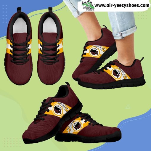 Three Colors Vertical Washington Redskins Breathable Running Sneaker