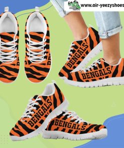 Tiger Skin Stripes Pattern Print Cincinnati Bengals Breathable Running Sneaker
