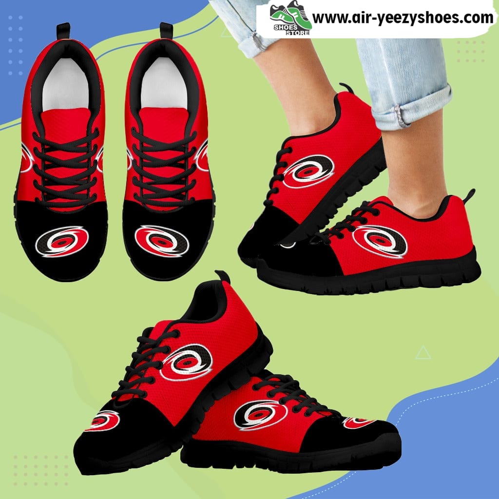 Two Colors Aparted Carolina Hurricanes Breathable Running Sneaker