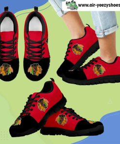 Two Colors Aparted Chicago Blackhawks Breathable Running Sneaker