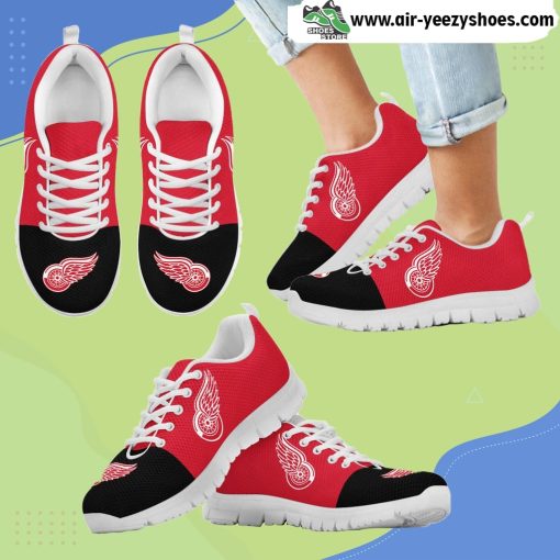 Two Colors Aparted Detroit Red Wings Breathable Running Sneaker