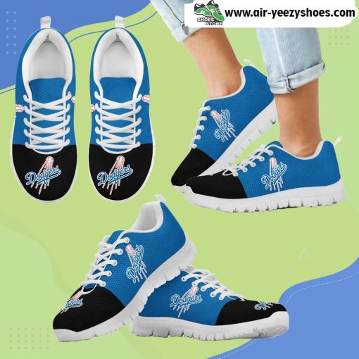 Two Colors Aparted Los Angeles Dodgers Breathable Running Sneaker