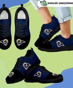 Two Colors Aparted Los Angeles Rams Breathable Running Sneaker