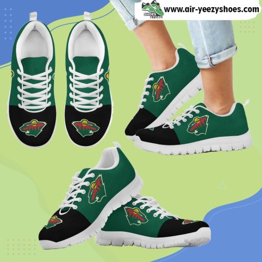 Two Colors Aparted Minnesota Wild Breathable Running Sneaker