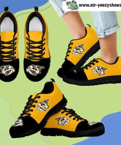 Two Colors Aparted Nashville Predators Breathable Running Sneaker